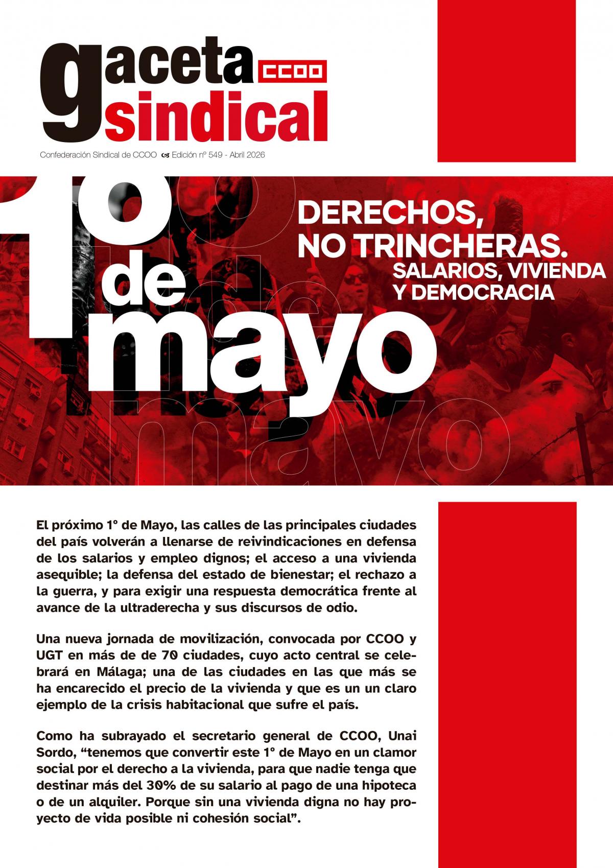 Gaceta Sindical nº 549