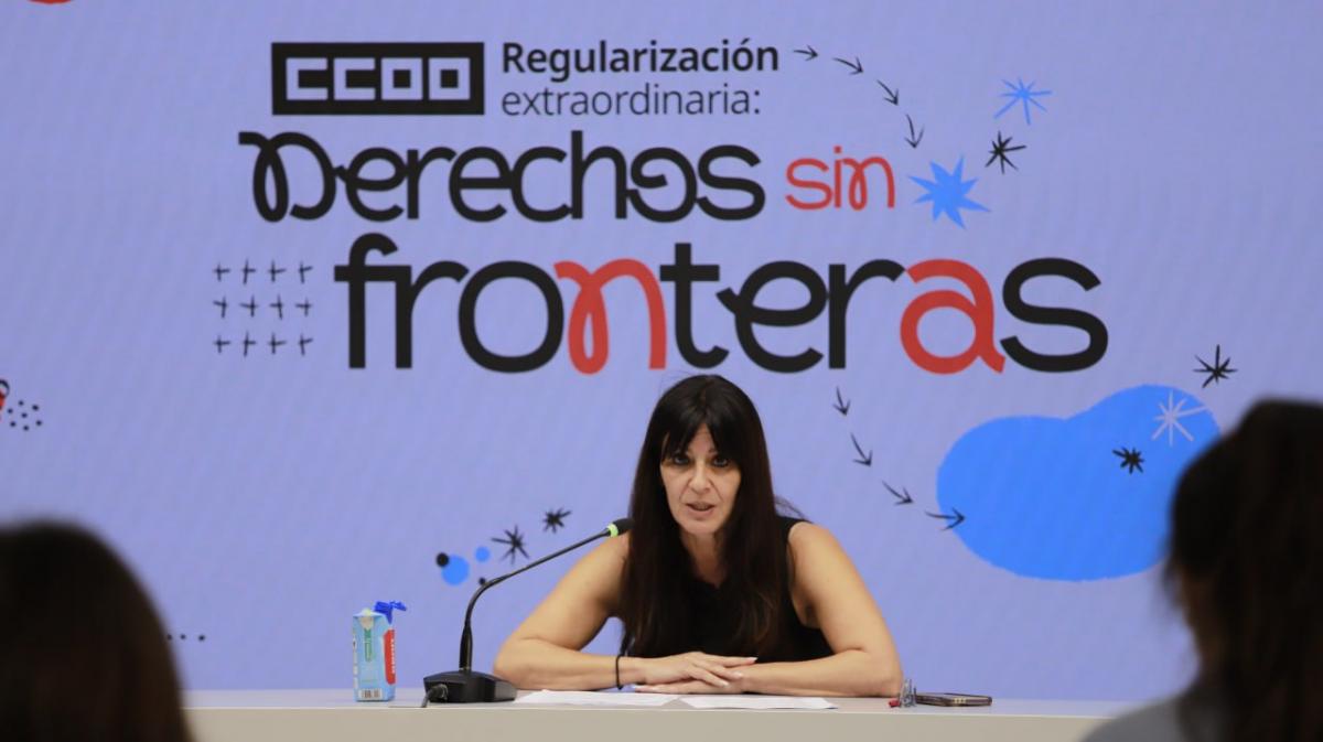 La secretaria de Migraciones y Atención a las Personas de CCOO, Sofía Castillo